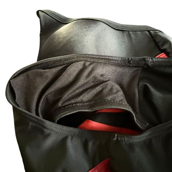 FantaSizer Slimming One Piece Swimsuit Red Pink Black Waist Trimming size 10 - Picture 7 of 9